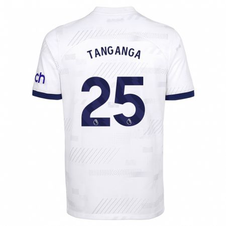 Kandiny Damen Japhet Tanganga #25 Weiß Heimtrikot Trikot 2023/24 T-Shirt