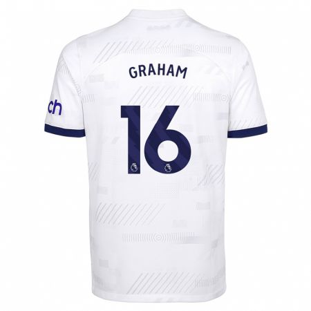 Kandiny Damen Kit Graham #16 Weiß Heimtrikot Trikot 2023/24 T-Shirt