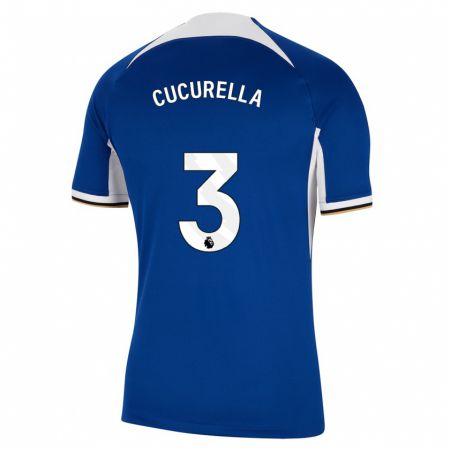 Kandiny Damen Marc Cucurella #3 Blau Heimtrikot Trikot 2023/24 T-Shirt
