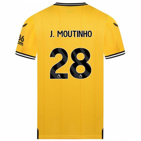 Kandiny Damen Joao Moutinho #28 Gelb Heimtrikot Trikot 2023/24 T-Shirt