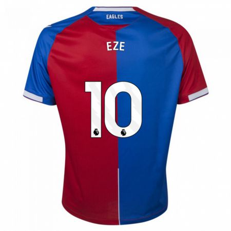 Kandiny Damen Eberechi Eze #10 Rot Blau Heimtrikot Trikot 2023/24 T-Shirt