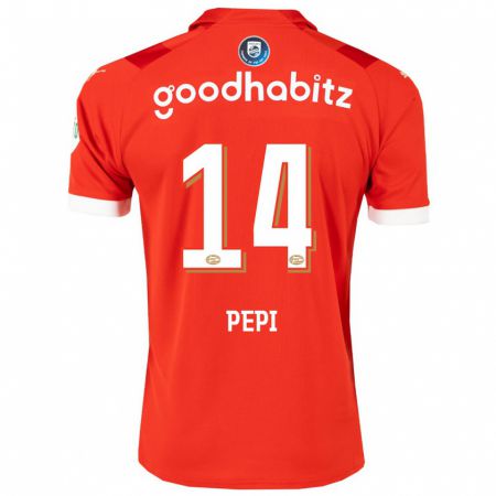 Kandiny Damen Ricardo Pepi #14 Rot Heimtrikot Trikot 2023/24 T-Shirt