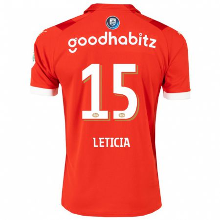 Kandiny Damen Brazil Bra Leticia #15 Rot Heimtrikot Trikot 2023/24 T-Shirt