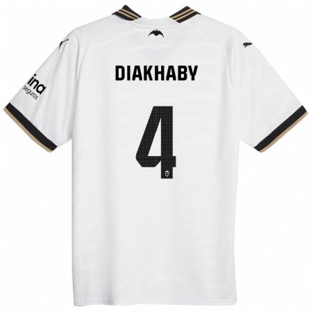 Kandiny Damen Mouctar Diakhaby #4 Weiß Heimtrikot Trikot 2023/24 T-Shirt