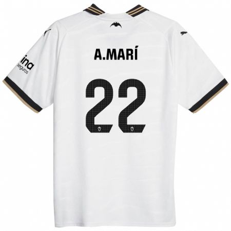 Kandiny Damen Alberto Marí #22 Weiß Heimtrikot Trikot 2023/24 T-Shirt