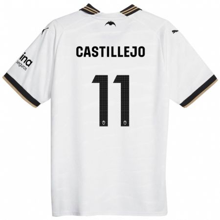 Kandiny Damen Samu Castillejo #11 Weiß Heimtrikot Trikot 2023/24 T-Shirt