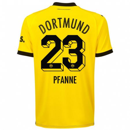 Kandiny Damen Franz Pfanne #23 Gelb Heimtrikot Trikot 2023/24 T-Shirt