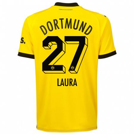 Kandiny Damen Van Der Heijden Laura #27 Gelb Heimtrikot Trikot 2023/24 T-Shirt