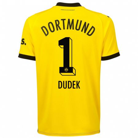 Kandiny Damen Daniel Dudek #1 Gelb Heimtrikot Trikot 2023/24 T-Shirt