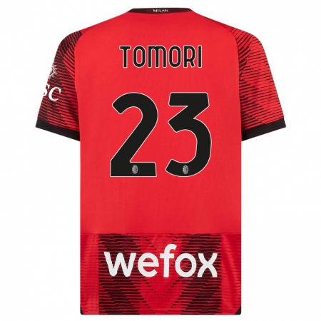 Kandiny Damen Fikayo Tomori #23 Rot Schwarz Heimtrikot Trikot 2023/24 T-Shirt
