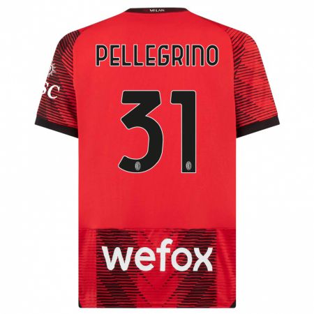 Kandiny Damen Marco Pellegrino #31 Rot Schwarz Heimtrikot Trikot 2023/24 T-Shirt