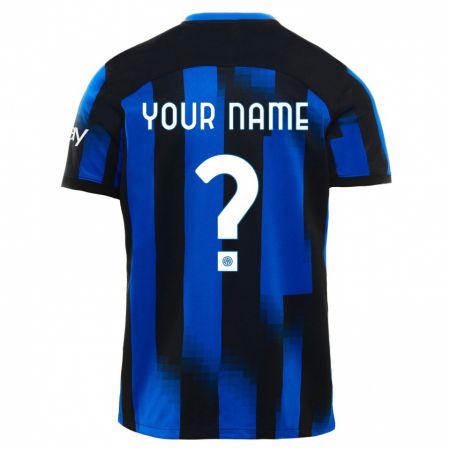 Kandiny Damen Ihren Namen #0 Schwarz Blau Heimtrikot Trikot 2023/24 T-Shirt