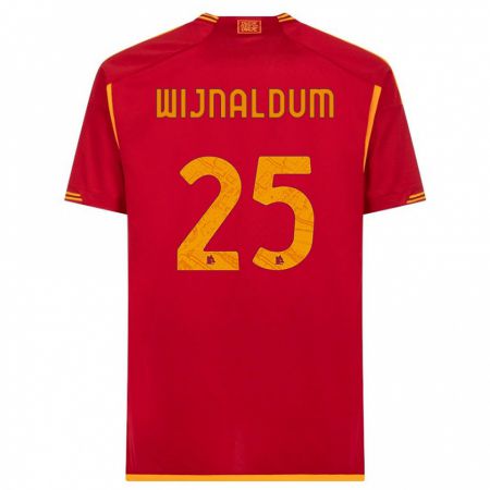Kandiny Damen Georginio Wijnaldum #25 Rot Heimtrikot Trikot 2023/24 T-Shirt