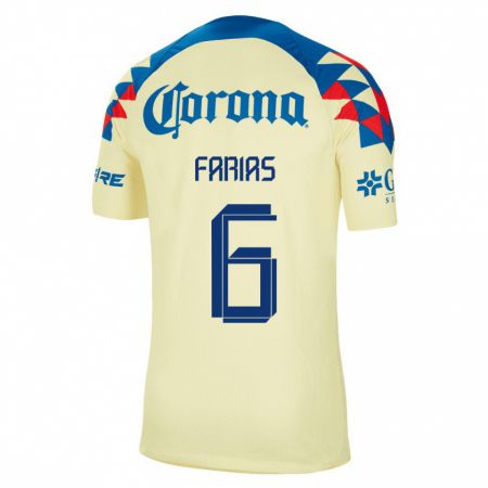 Kandiny Damen Janelly Farias #6 Gelb Heimtrikot Trikot 2023/24 T-Shirt