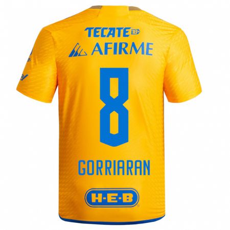 Kandiny Damen Fernando Gorriarán #8 Gelb Heimtrikot Trikot 2023/24 T-Shirt