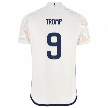 Kandiny Damen Nikita Tromp #9 Weiß Auswärtstrikot Trikot 2023/24 T-Shirt