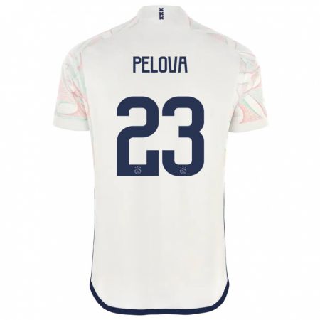 Kandiny Damen Victoria Pelova #23 Weiß Auswärtstrikot Trikot 2023/24 T-Shirt