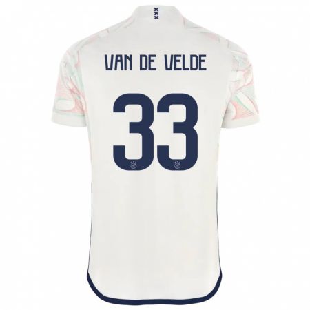 Kandiny Damen Jonna Van De Velde #33 Weiß Auswärtstrikot Trikot 2023/24 T-Shirt