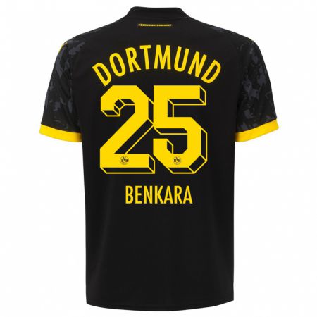 Kandiny Damen Elias Benkara #25 Schwarz Auswärtstrikot Trikot 2023/24 T-Shirt