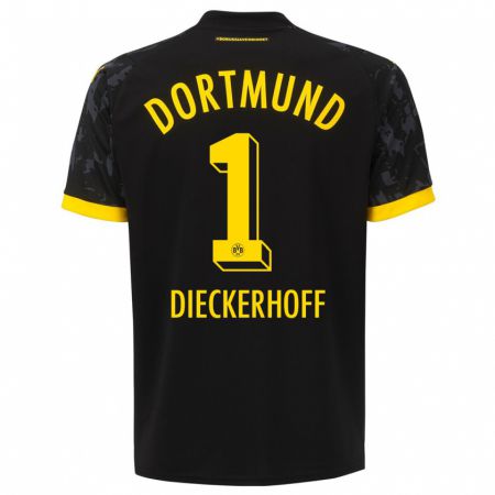 Kandiny Damen Max Dieckerhoff #1 Schwarz Auswärtstrikot Trikot 2023/24 T-Shirt