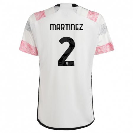 Kandiny Damen Bruno Martinez #2 Weiß Rosa Auswärtstrikot Trikot 2023/24 T-Shirt