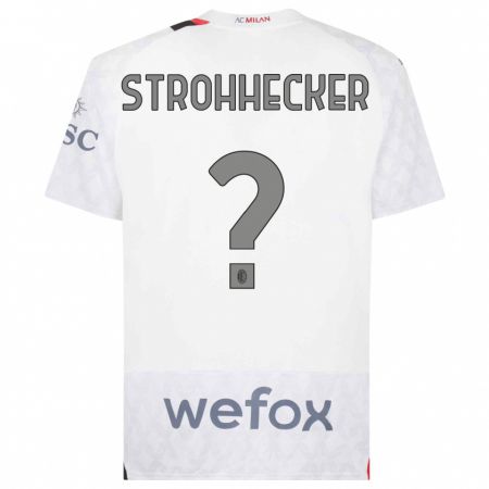 Kandiny Damen Riccardo Strohhecker #0 Weiß Auswärtstrikot Trikot 2023/24 T-Shirt