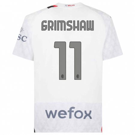 Kandiny Damen Christy Grimshaw #11 Weiß Auswärtstrikot Trikot 2023/24 T-Shirt