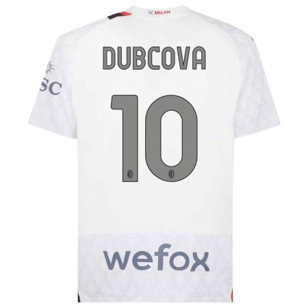 Kandiny Damen Kamila Dubcova #10 Weiß Auswärtstrikot Trikot 2023/24 T-Shirt