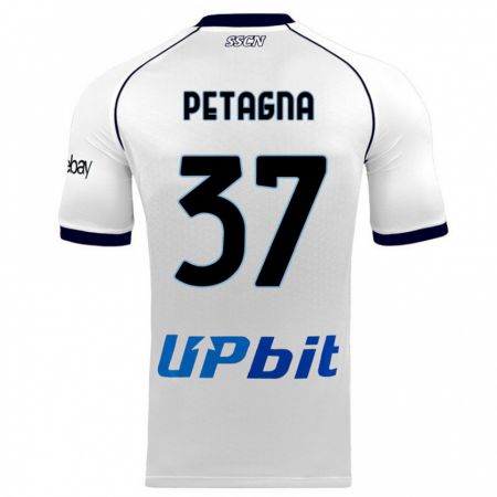 Kandiny Damen Andrea Petagna #37 Weiß Auswärtstrikot Trikot 2023/24 T-Shirt