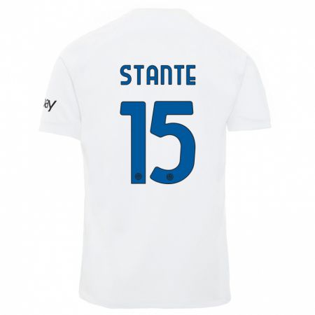 Kandiny Damen Francesco Stante #15 Weiß Auswärtstrikot Trikot 2023/24 T-Shirt