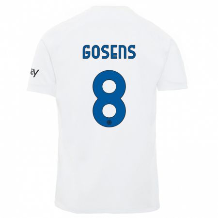 Kandiny Damen Robin Gosens #8 Weiß Auswärtstrikot Trikot 2023/24 T-Shirt