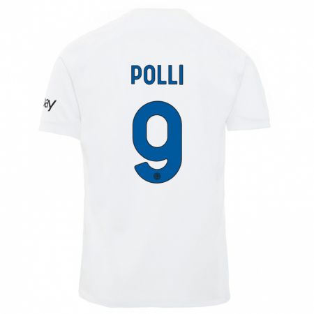 Kandiny Damen Elisa Polli #9 Weiß Auswärtstrikot Trikot 2023/24 T-Shirt