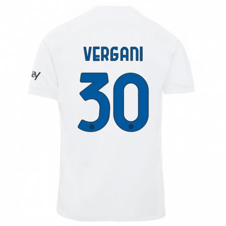 Kandiny Damen Bianca Vergani #30 Weiß Auswärtstrikot Trikot 2023/24 T-Shirt