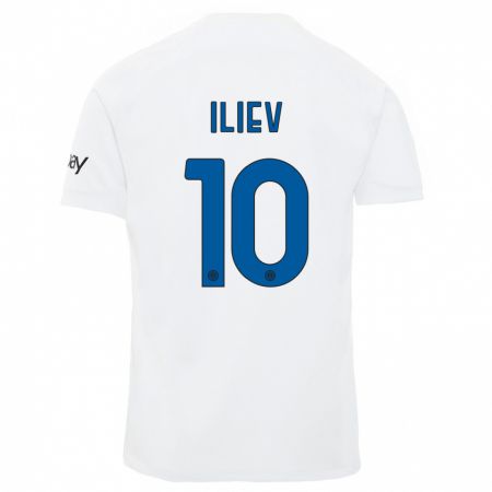 Kandiny Damen Nikola Iliev #10 Weiß Auswärtstrikot Trikot 2023/24 T-Shirt