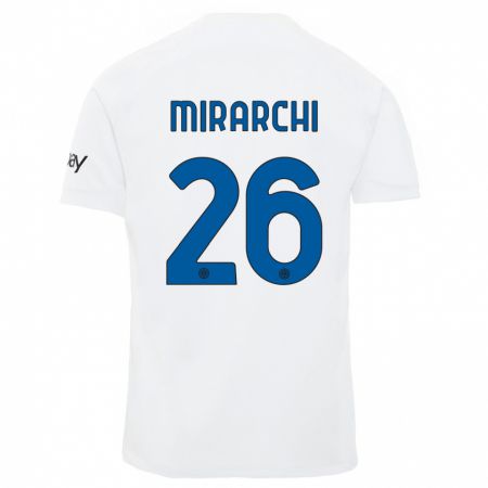 Kandiny Damen Mattia Mirarchi #26 Weiß Auswärtstrikot Trikot 2023/24 T-Shirt