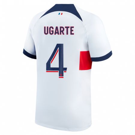 Kandiny Damen Manuel Ugarte #4 Weiß Auswärtstrikot Trikot 2023/24 T-Shirt