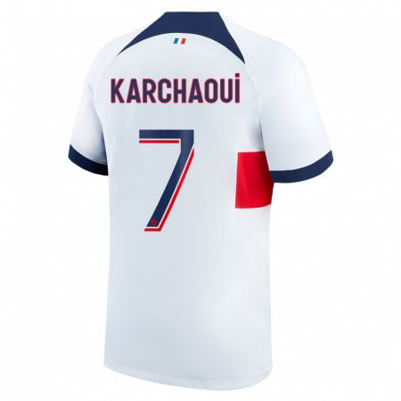 Kandiny Damen Sakina Karchaoui #7 Weiß Auswärtstrikot Trikot 2023/24 T-Shirt