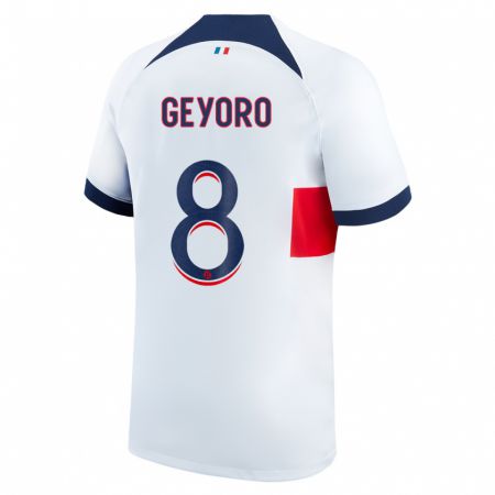 Kandiny Damen Grace Geyoro #8 Weiß Auswärtstrikot Trikot 2023/24 T-Shirt