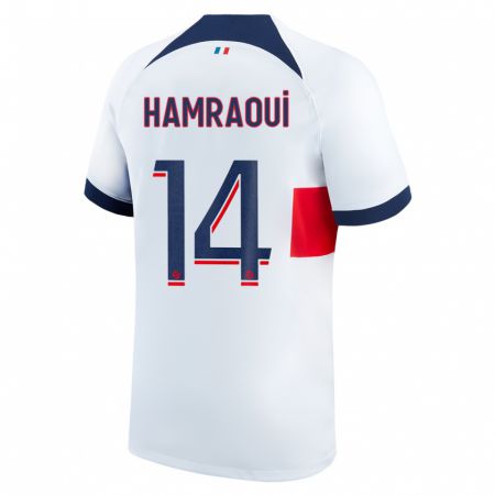 Kandiny Damen Kheira Hamraoui #14 Weiß Auswärtstrikot Trikot 2023/24 T-Shirt