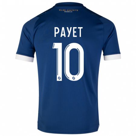 Kandiny Damen Dimitri Payet #10 Dunkelblau Auswärtstrikot Trikot 2023/24 T-Shirt