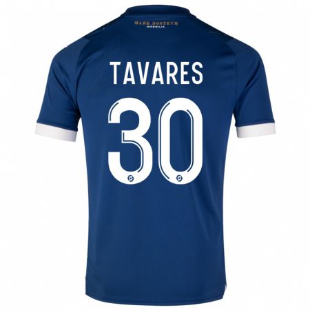 Kandiny Damen Nuno Tavares #30 Dunkelblau Auswärtstrikot Trikot 2023/24 T-Shirt