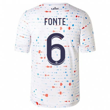 Kandiny Damen Jose Fonte #6 Weiß Auswärtstrikot Trikot 2023/24 T-Shirt