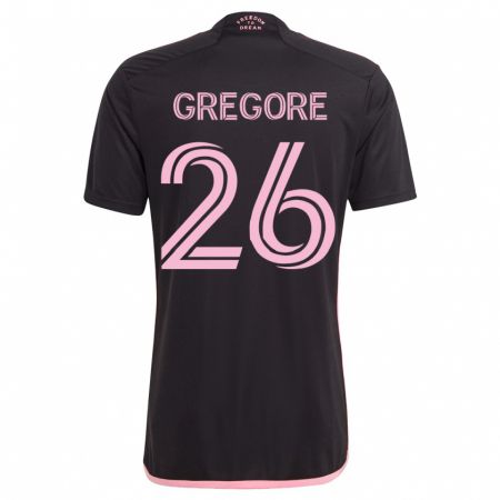 Kandiny Damen Gregore #26 Schwarz Auswärtstrikot Trikot 2023/24 T-Shirt