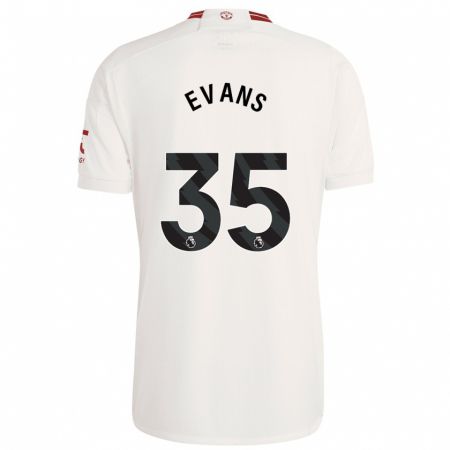 Kandiny Damen Jonny Evans #35 Weiß Ausweichtrikot Trikot 2023/24 T-Shirt