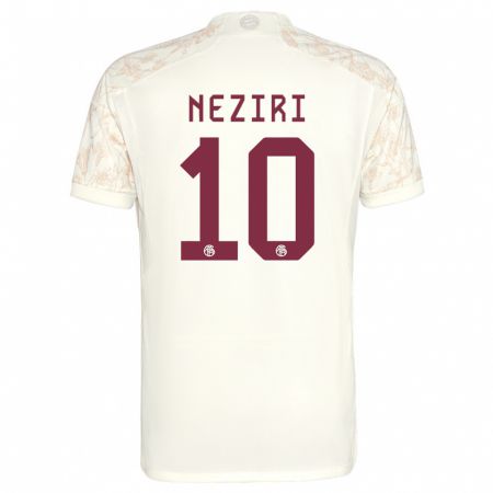 Kandiny Damen Behar Neziri #10 Cremefarben Ausweichtrikot Trikot 2023/24 T-Shirt