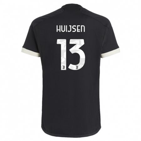 Kandiny Damen Dean Huijsen #13 Schwarz Ausweichtrikot Trikot 2023/24 T-Shirt