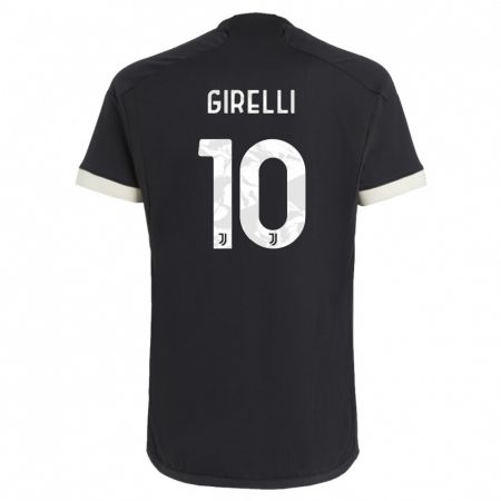 Kandiny Damen Cristiana Girelli #10 Schwarz Ausweichtrikot Trikot 2023/24 T-Shirt