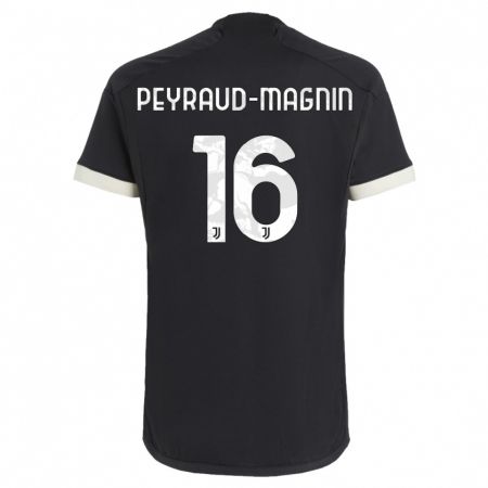 Kandiny Damen Pauline Peyraud-Magnin #16 Schwarz Ausweichtrikot Trikot 2023/24 T-Shirt