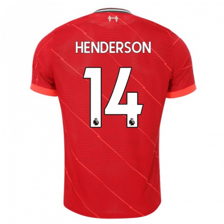 Kinder Fußball Henderson #14 Rot Heimtrikot Trikot 2021/22 T-Shirt