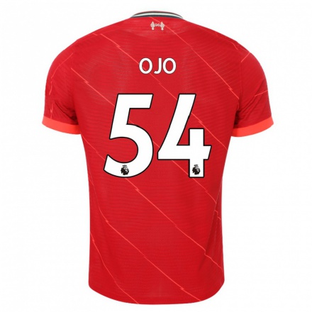 Kinder Fußball Sheyi Ojo #54 Rot Heimtrikot Trikot 2021/22 T-Shirt